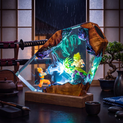 Goku vs Broly Resin Lamp