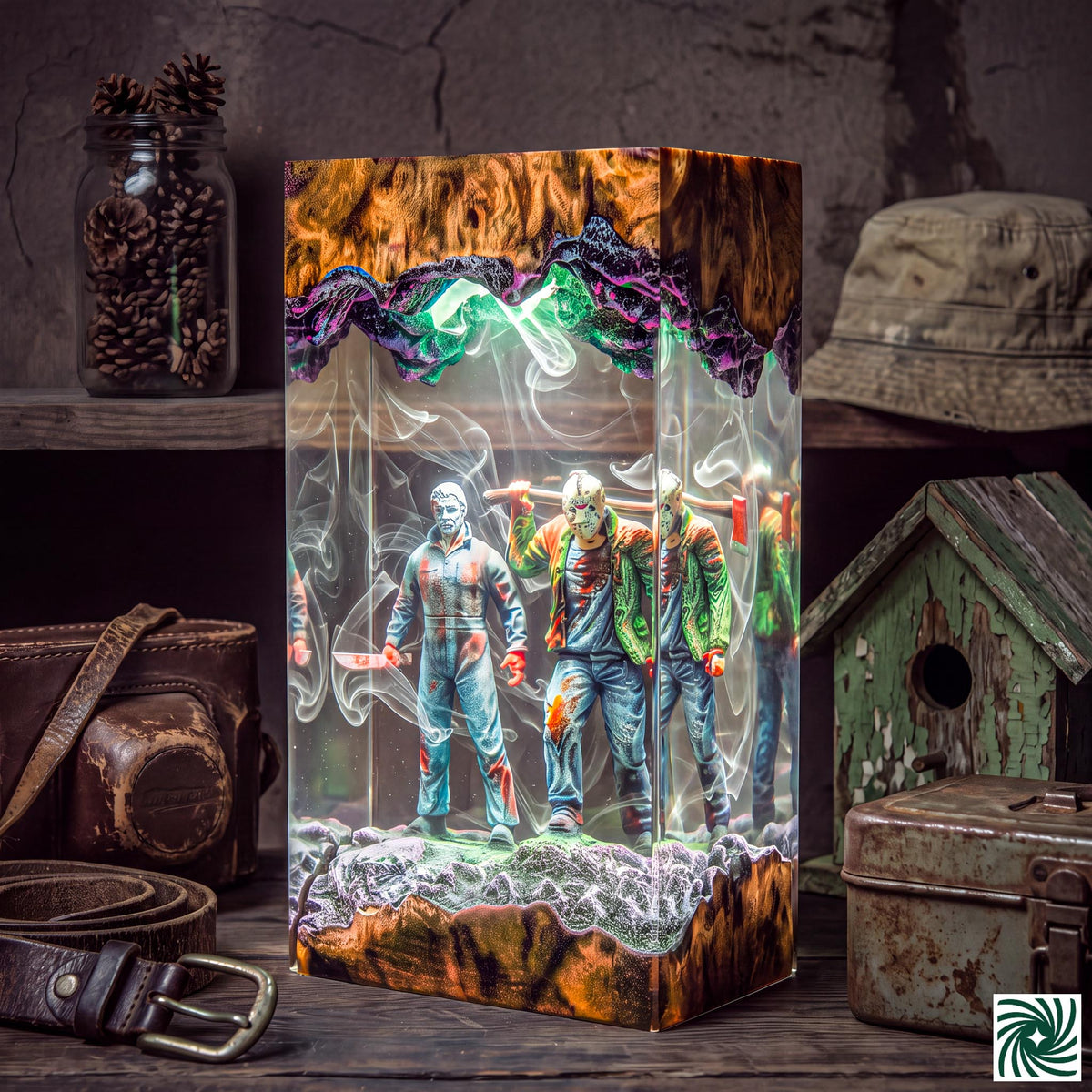 Michael Myers & Jason Voorhees Resin Lamp
