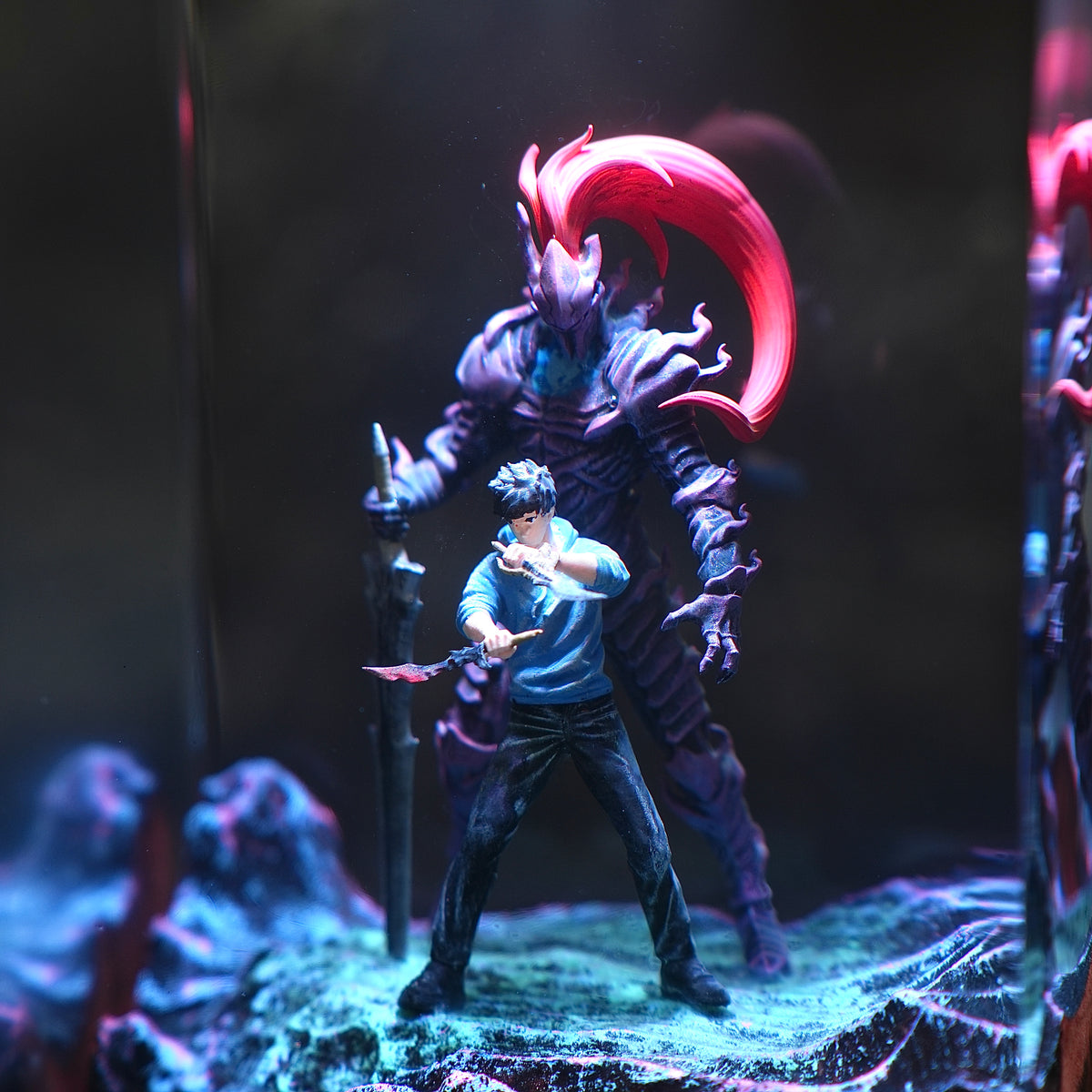 Sung Jin-woo & Igris Solo Leveling Resin lamp