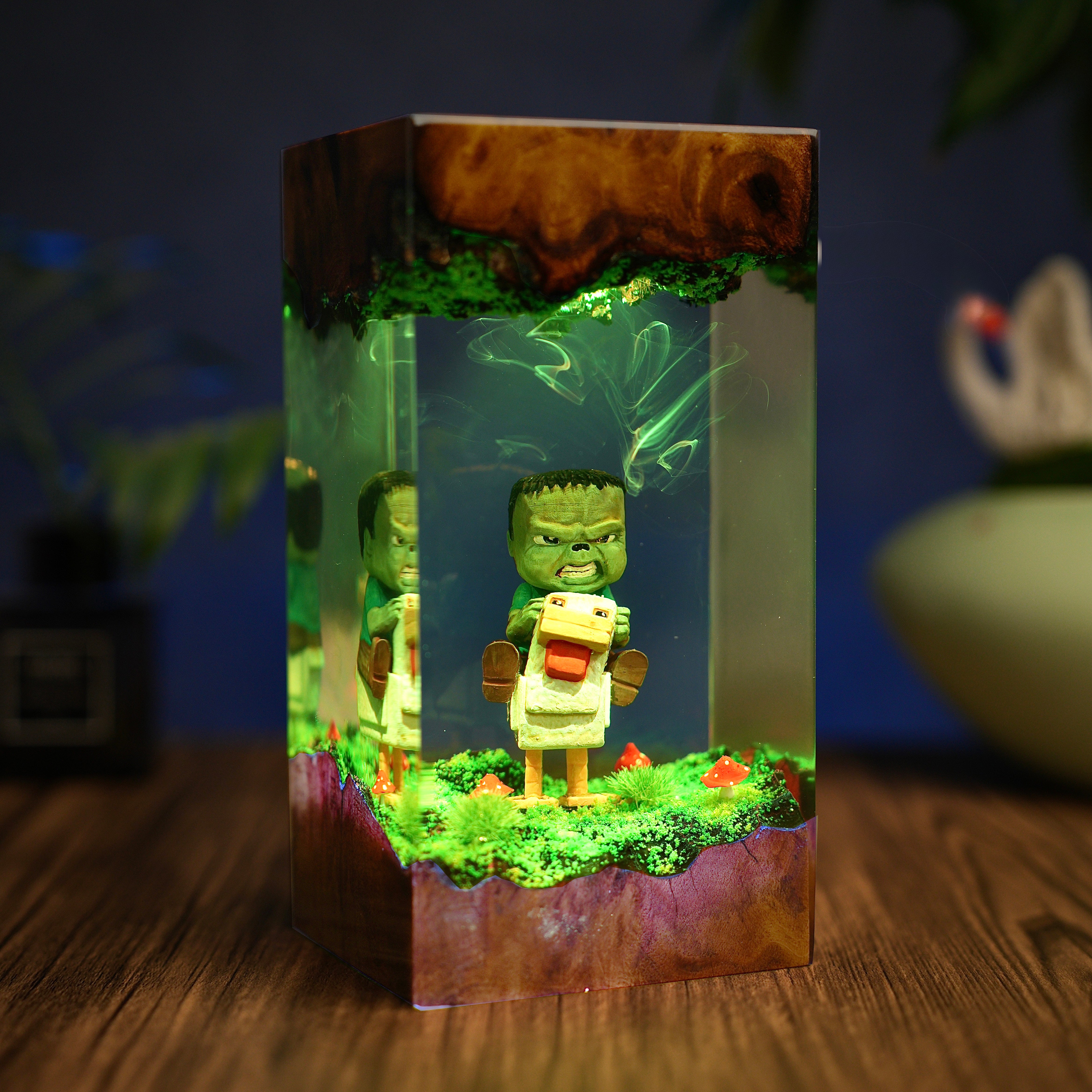 Chicken Jockey Resin lamp