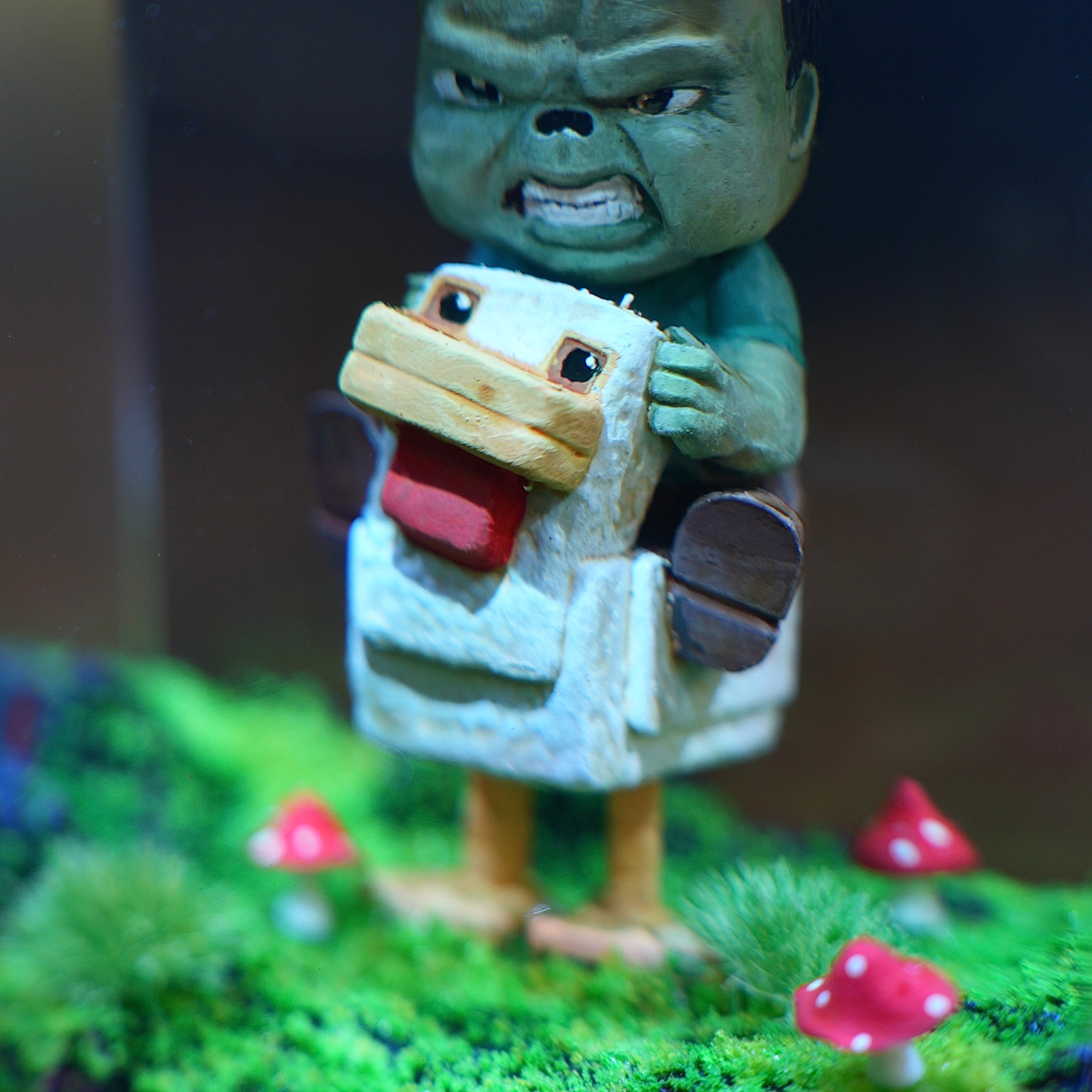 Chicken Jockey Resin lamp