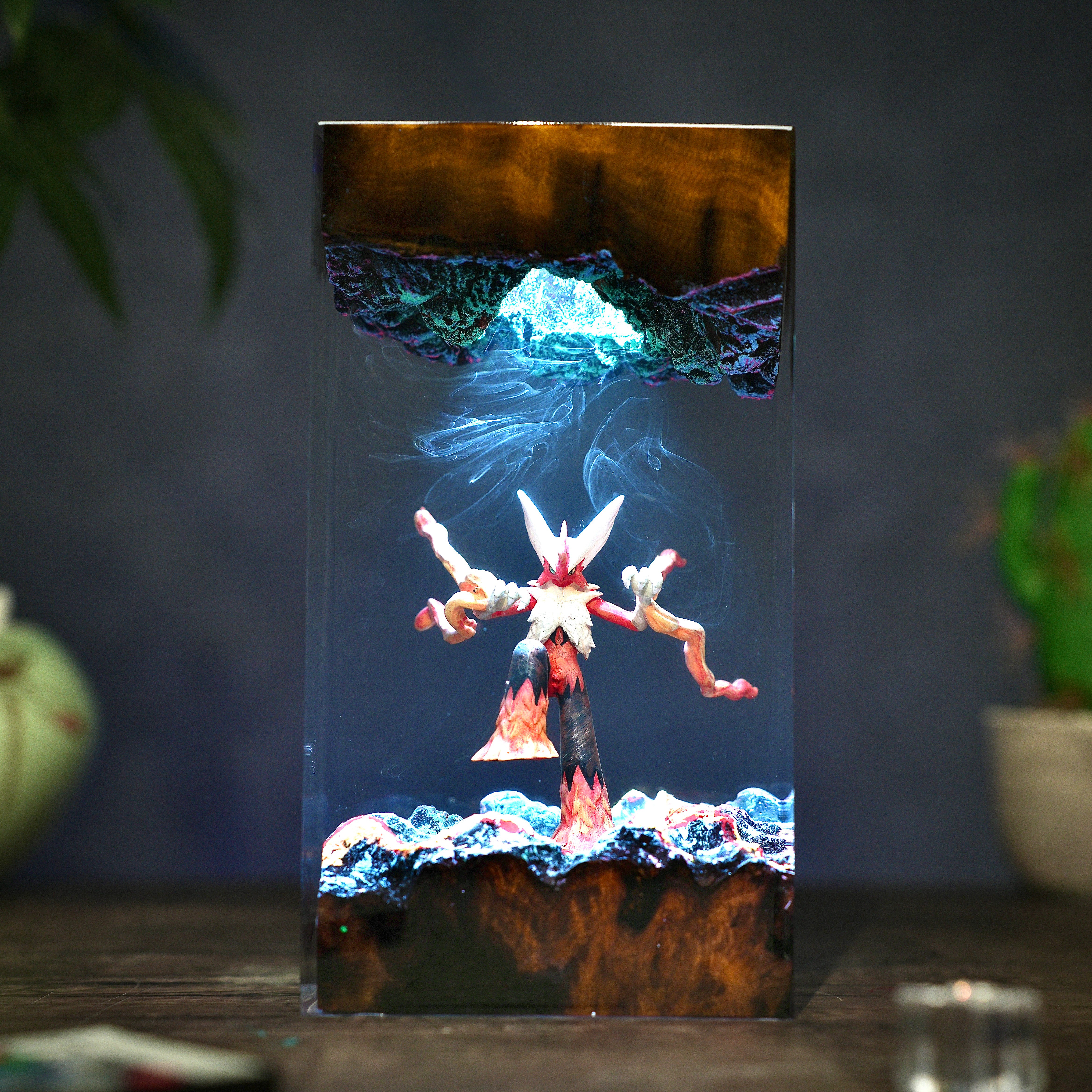 Mega Blaziken Resin lamp