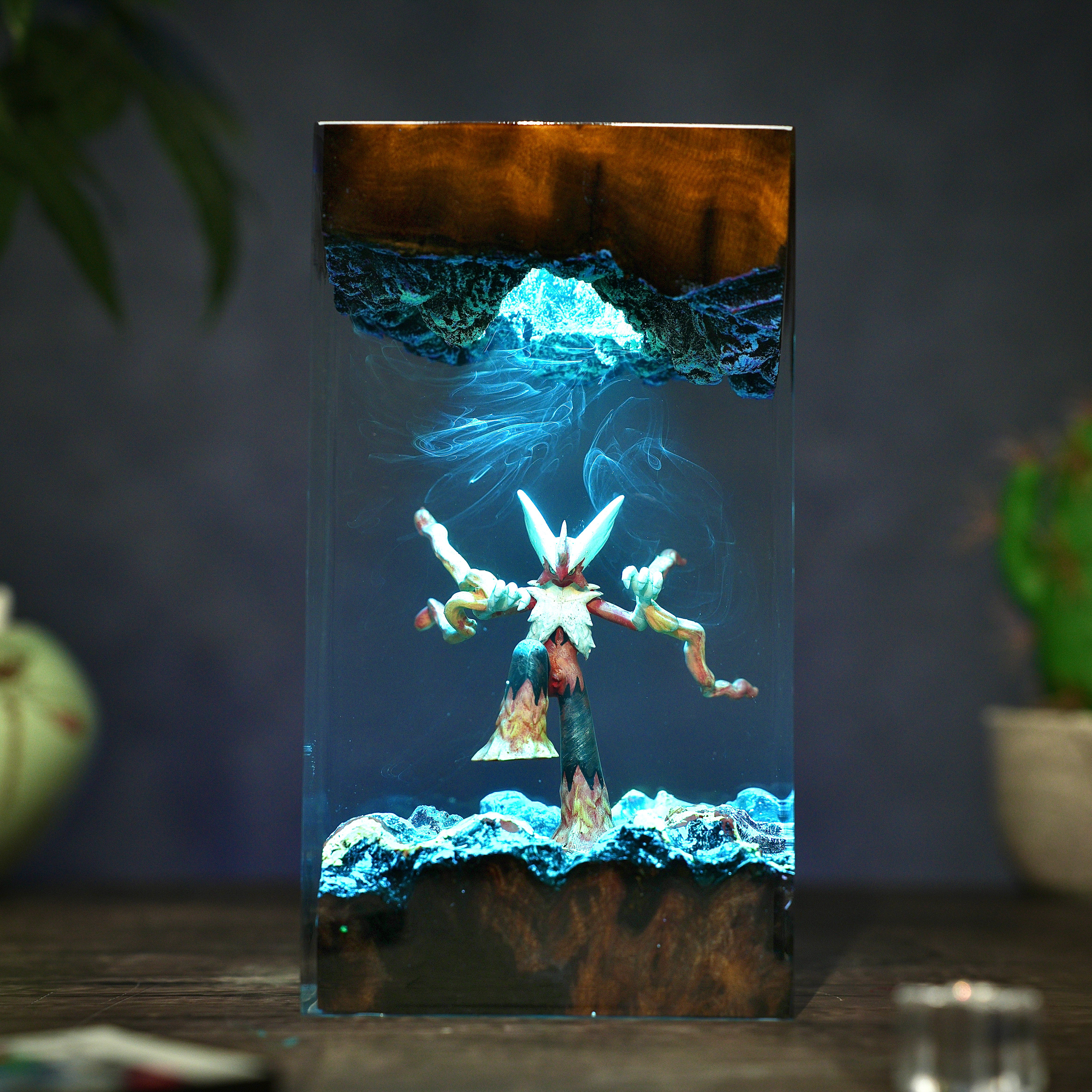 Mega Blaziken Resin lamp