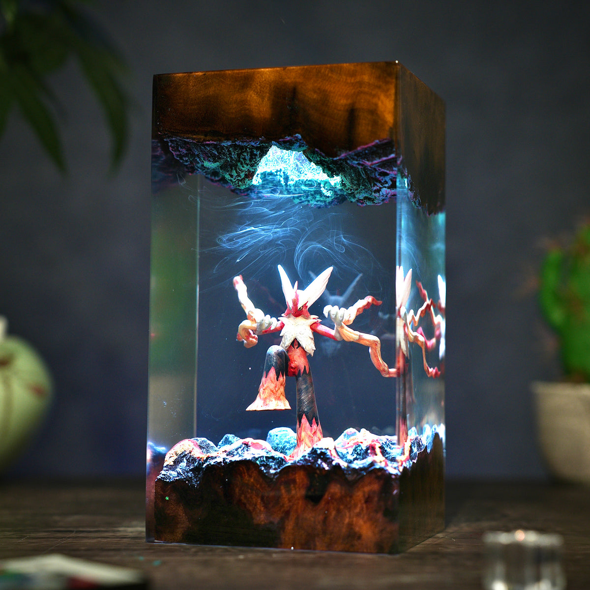Mega Blaziken Resin lamp