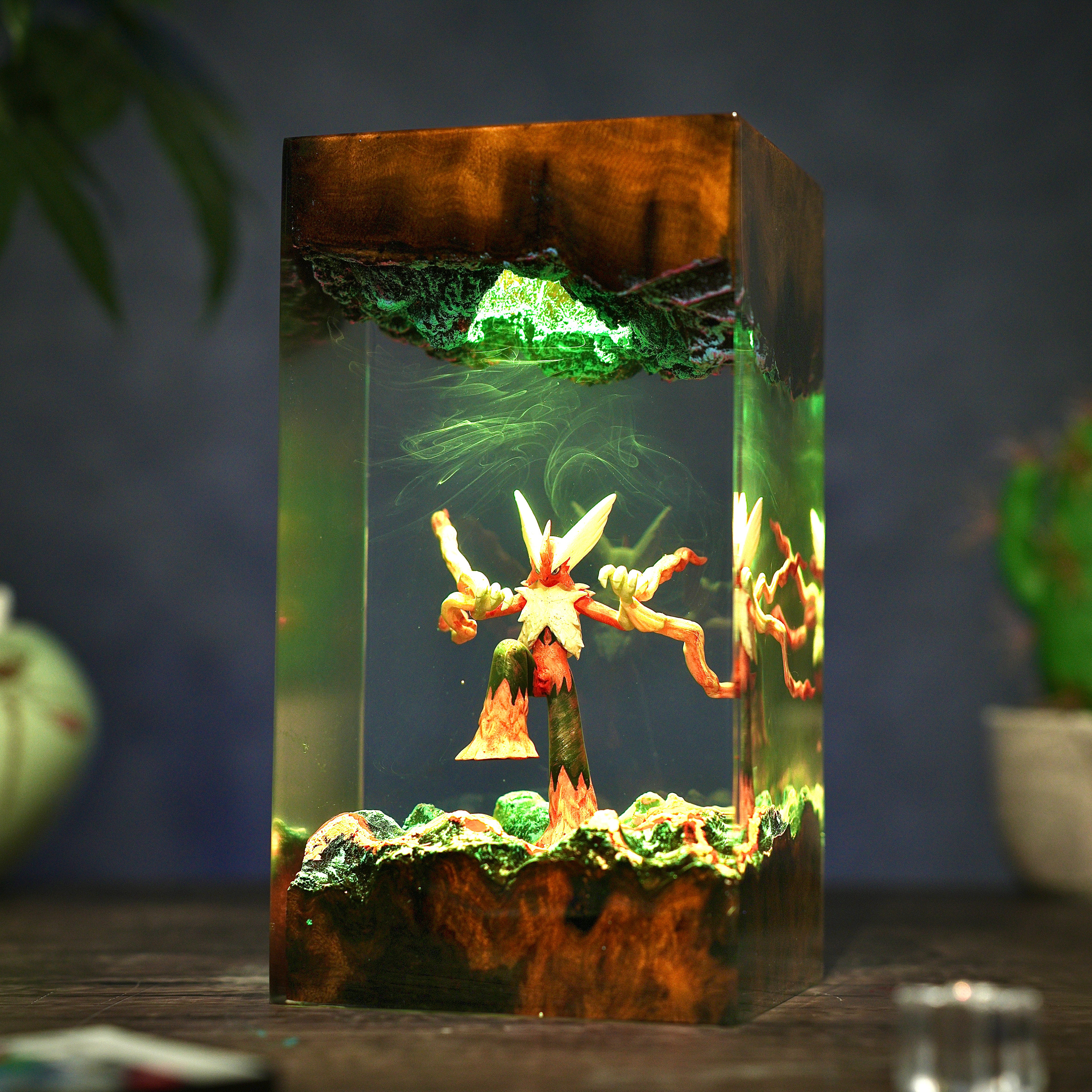 Mega Blaziken Resin lamp