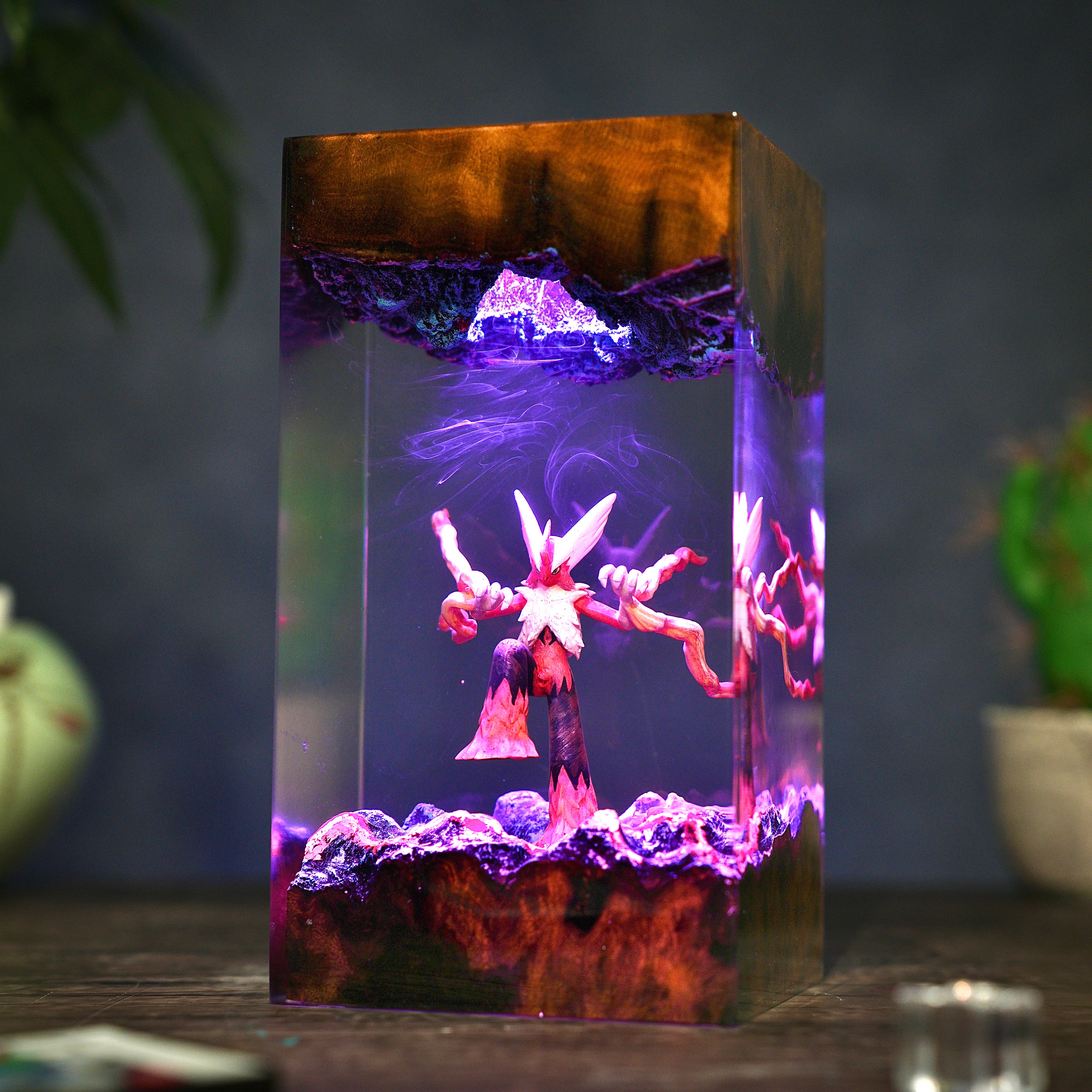 Mega Blaziken Resin lamp