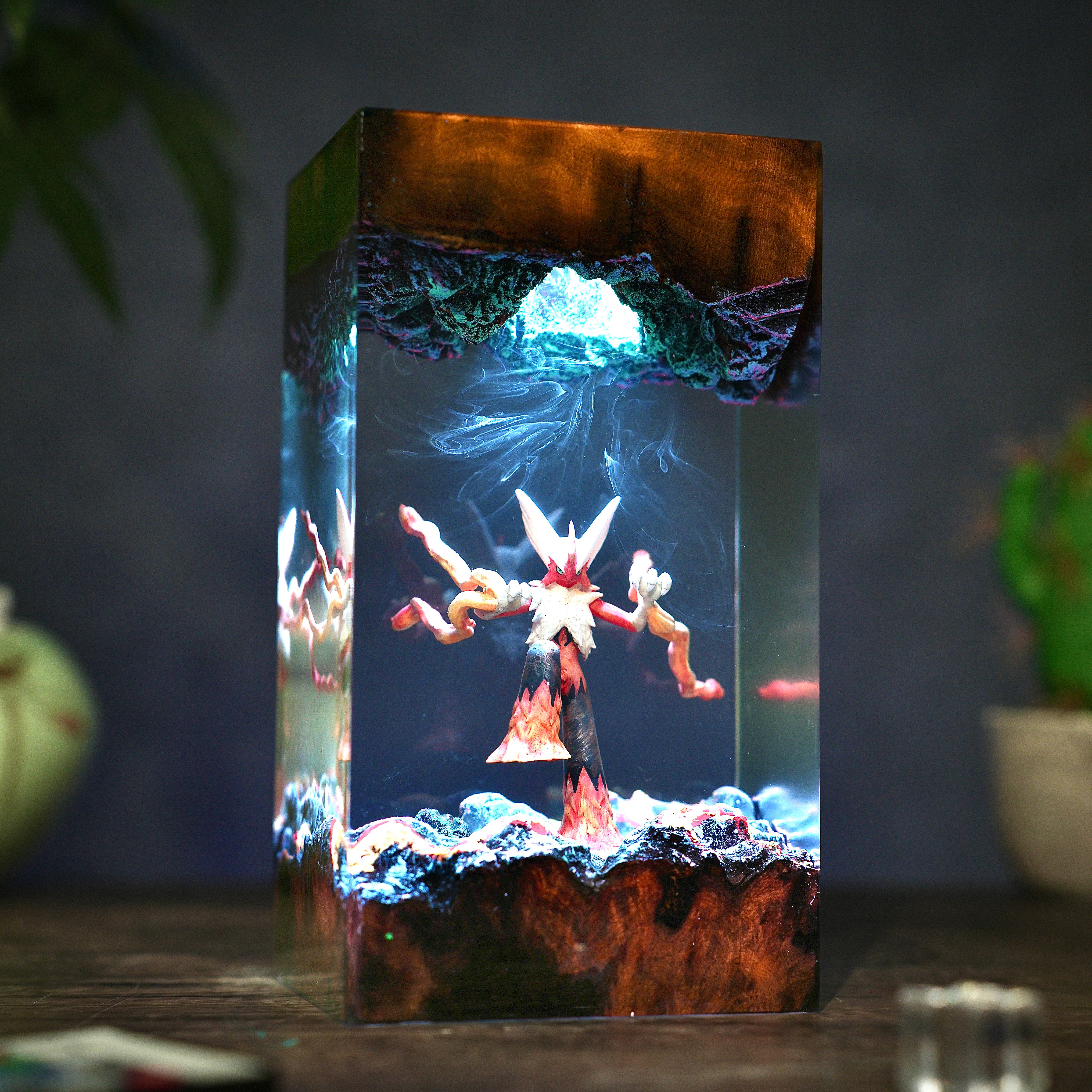 Mega Blaziken Resin lamp