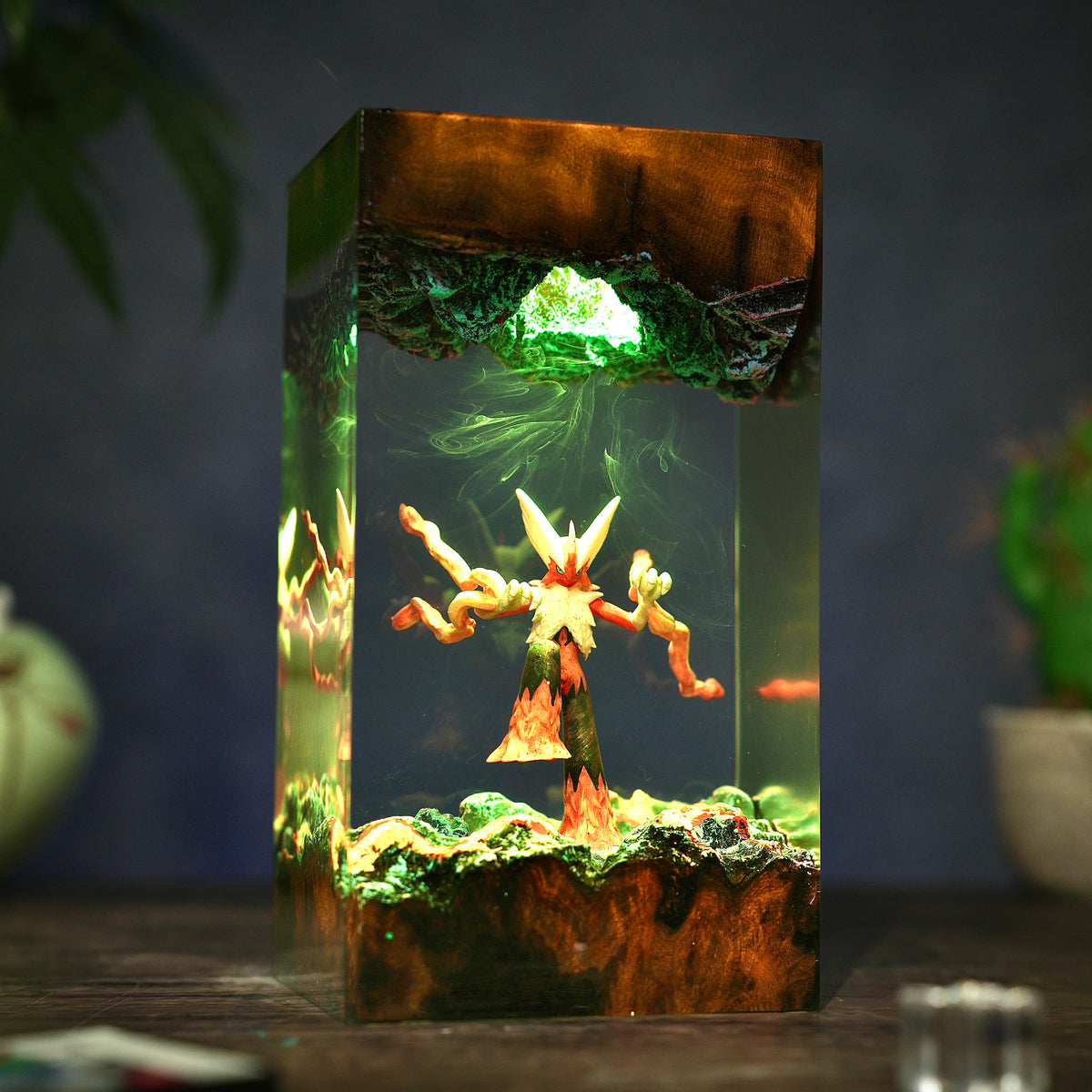Mega Blaziken Resin lamp