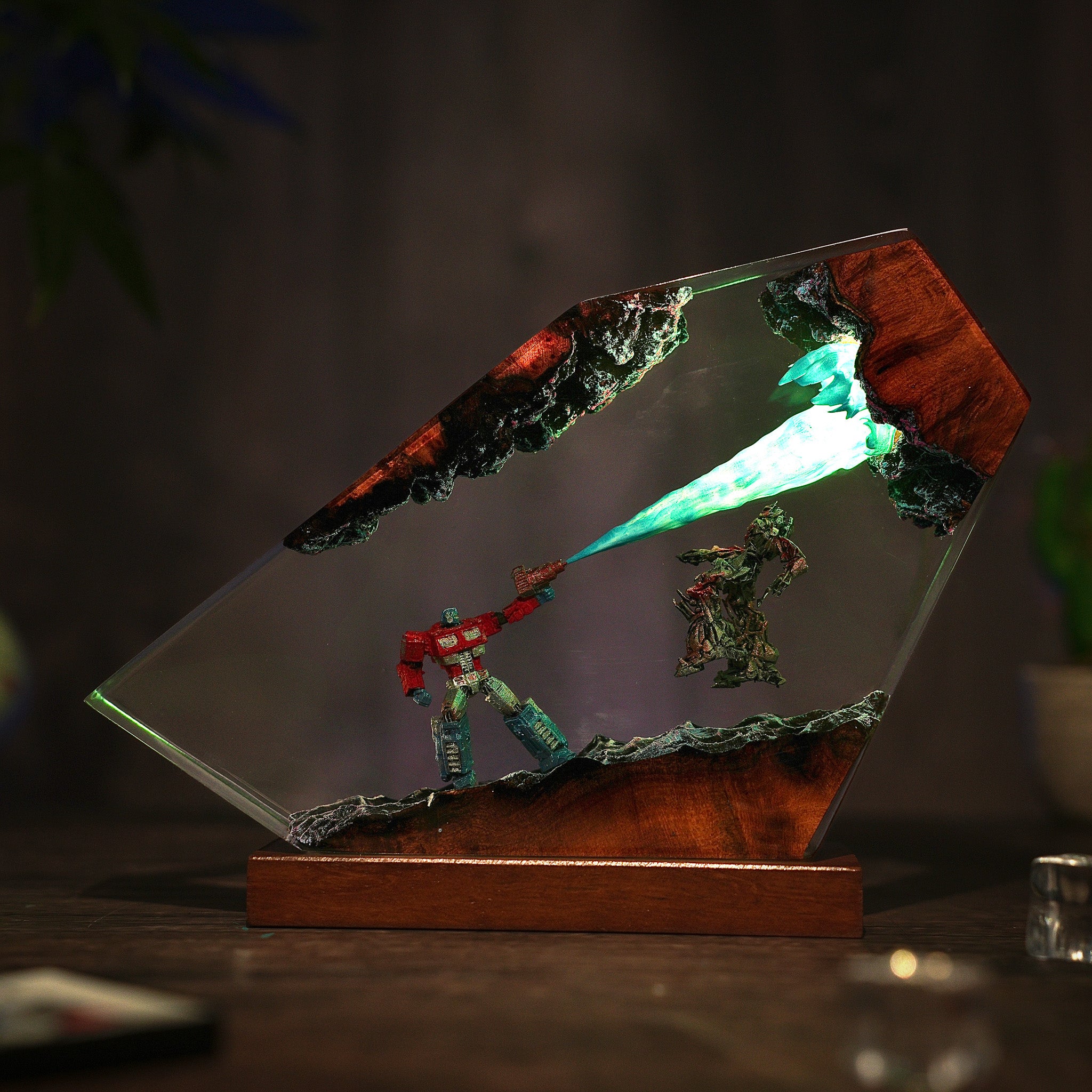 Optimus VS Megatron Resin lamp