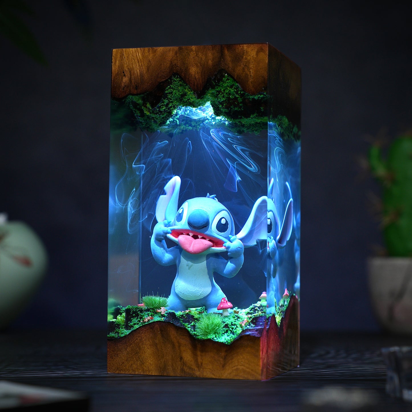 Deep Space Alien: Blue Fury Resin Lamp