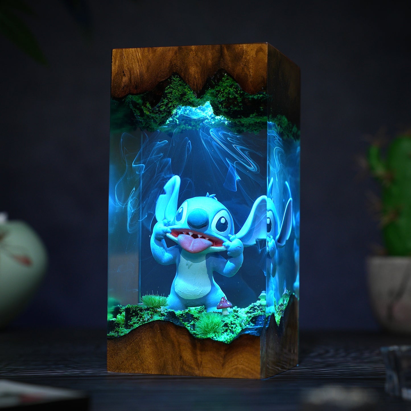 Deep Space Alien: Blue Fury Resin Lamp