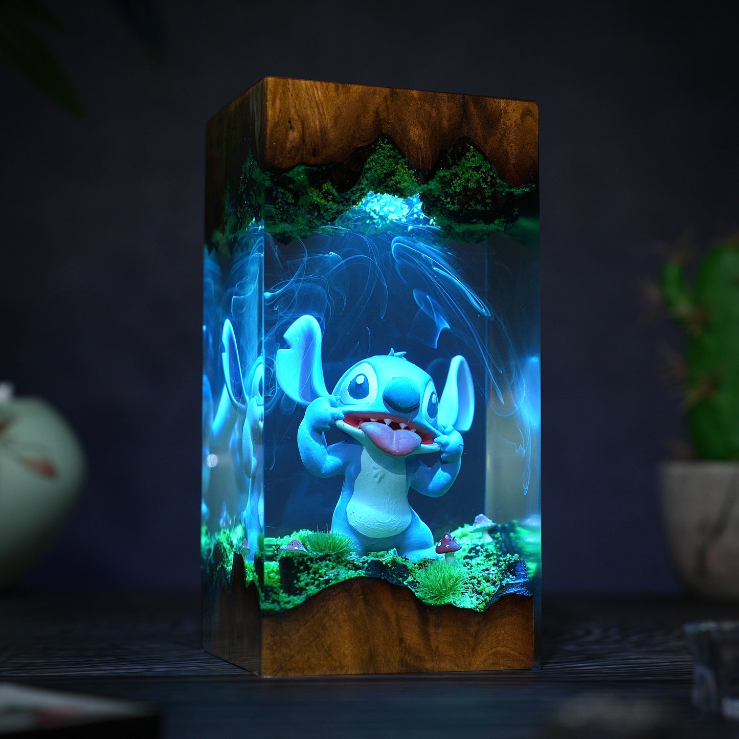 Deep Space Alien: Blue Fury Resin Lamp