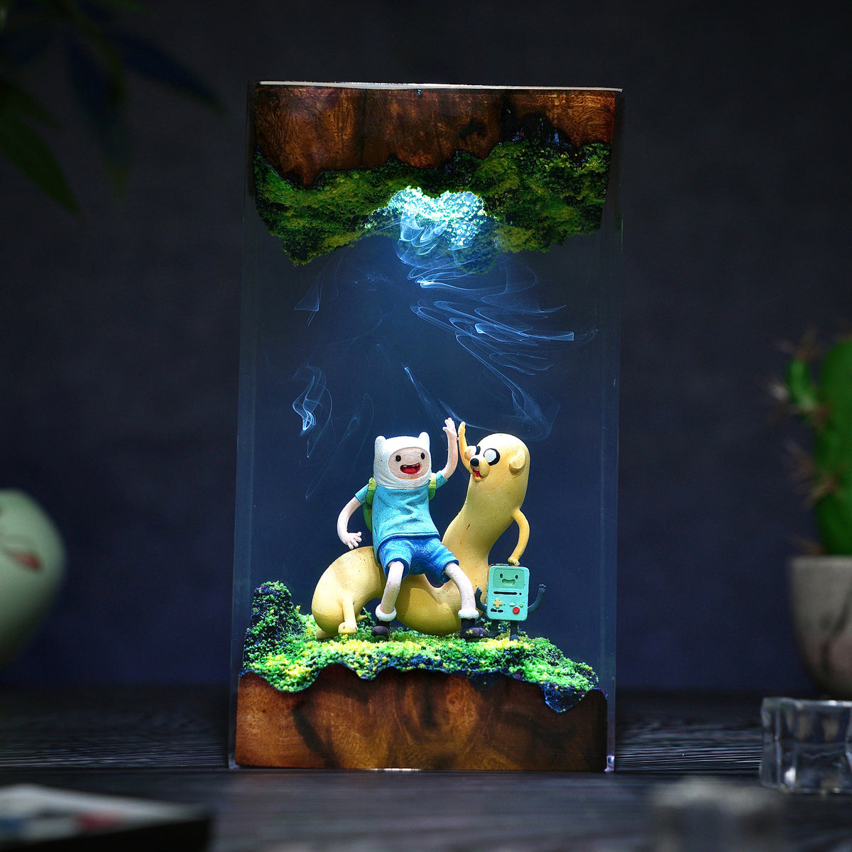 Finn and Jake Resin lamp