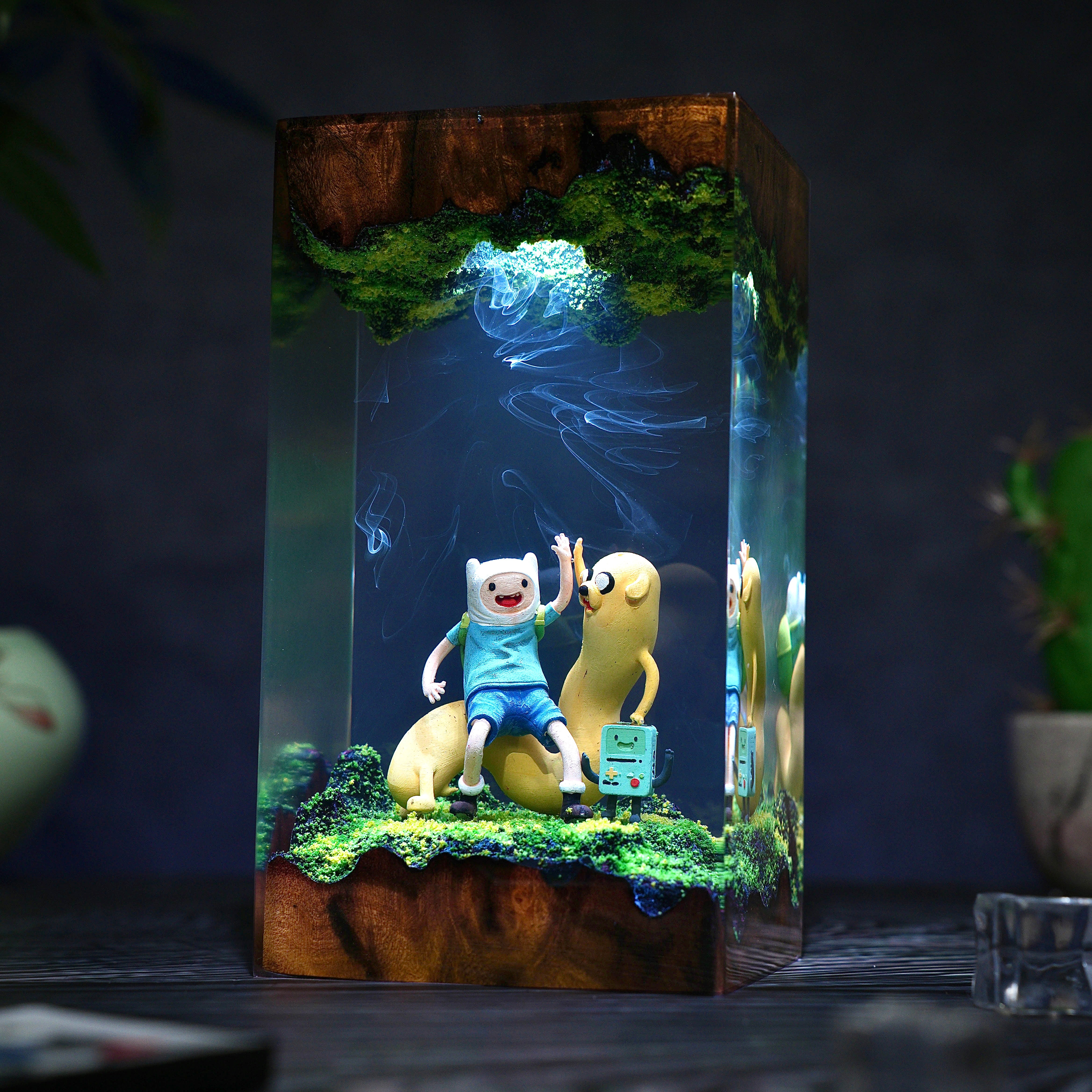 Finn and Jake Resin lamp