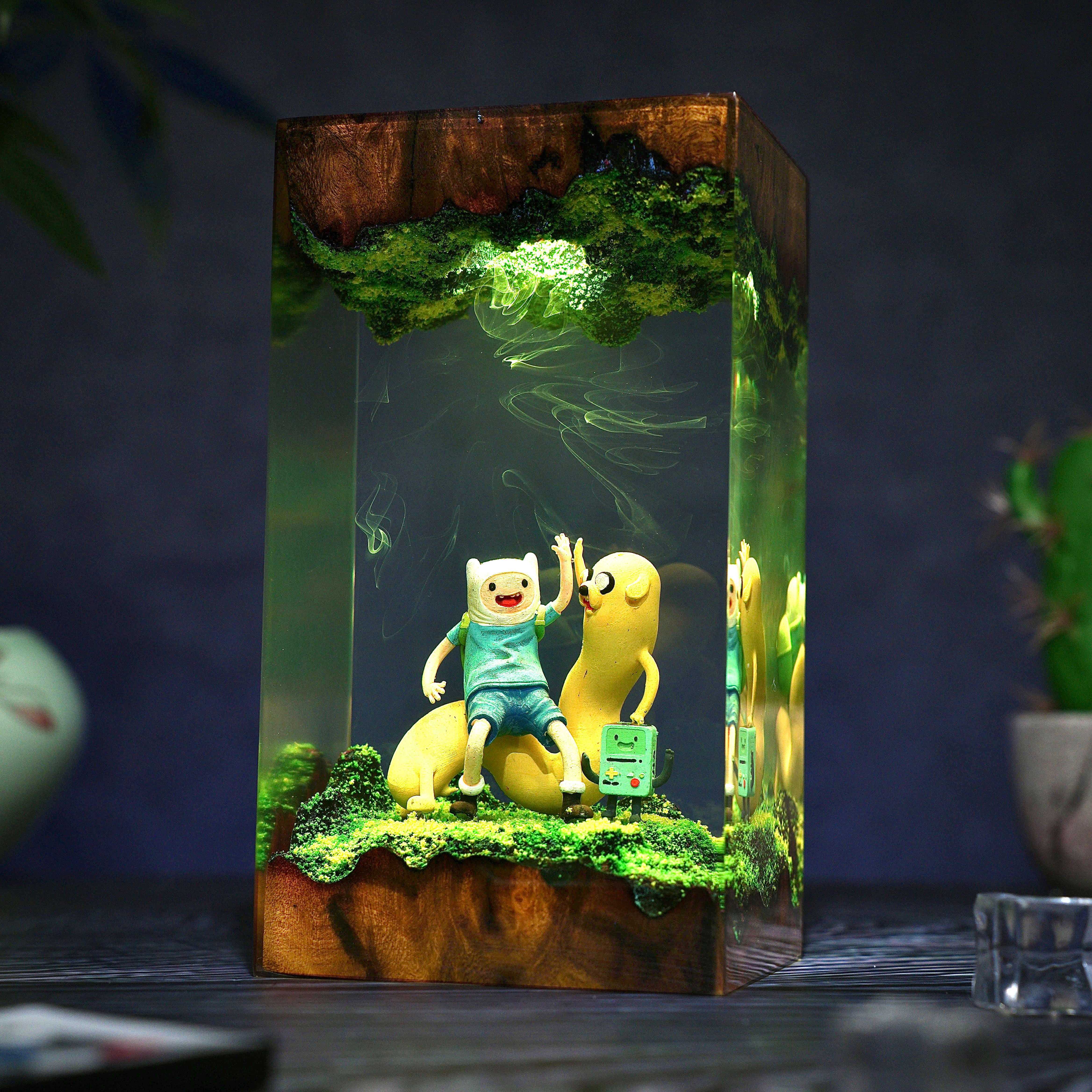 Finn and Jake Resin lamp
