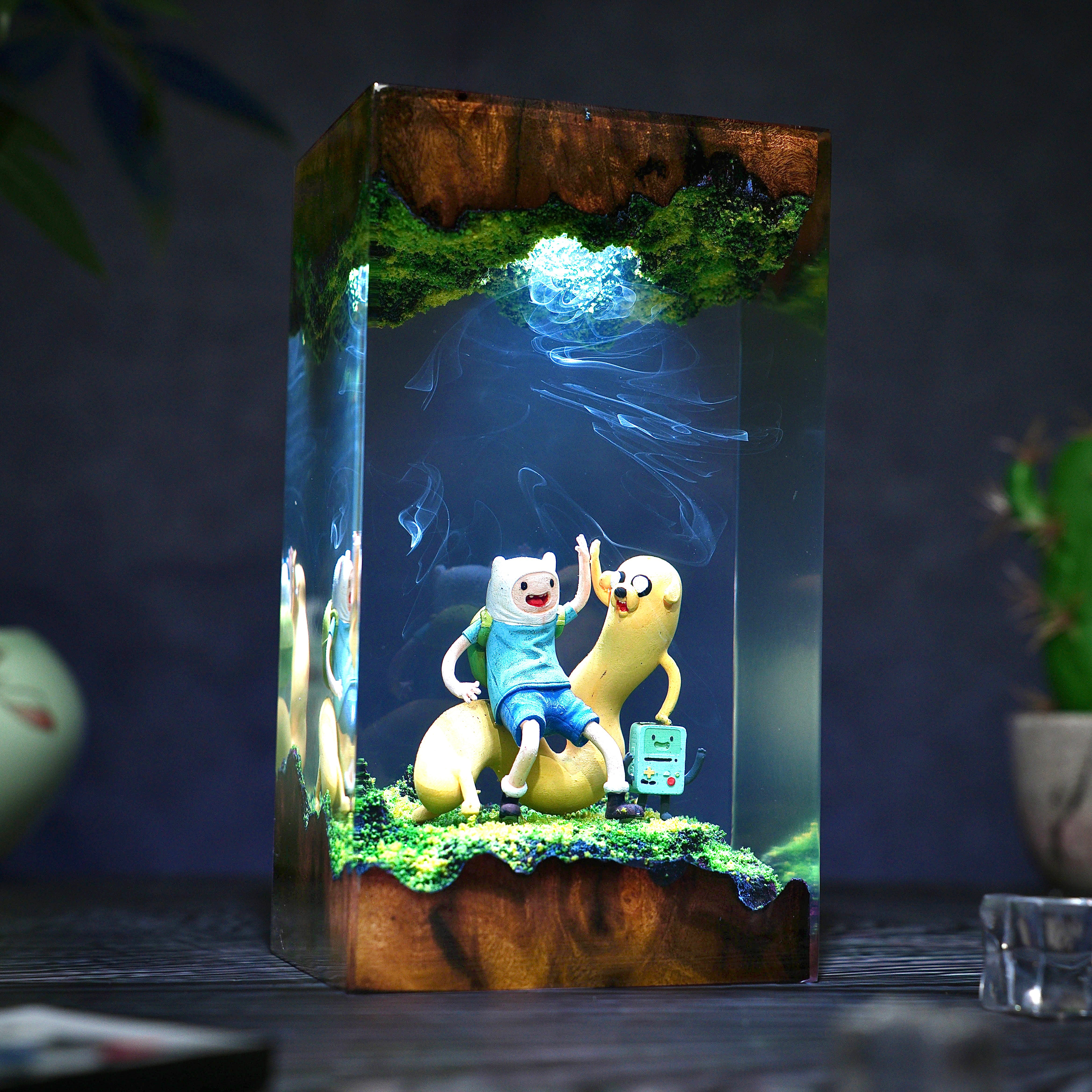 Finn and Jake Resin lamp