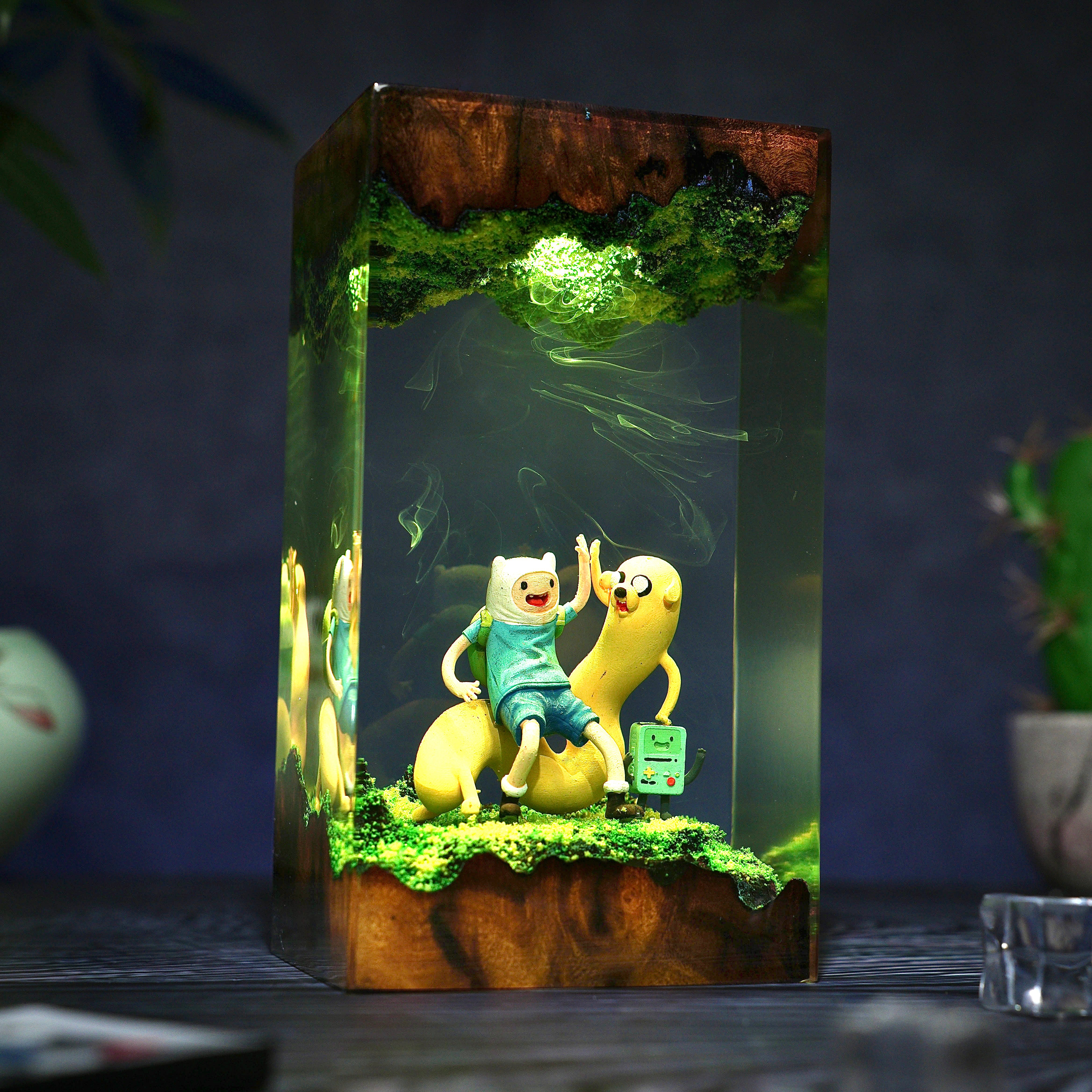 Finn and Jake Resin lamp