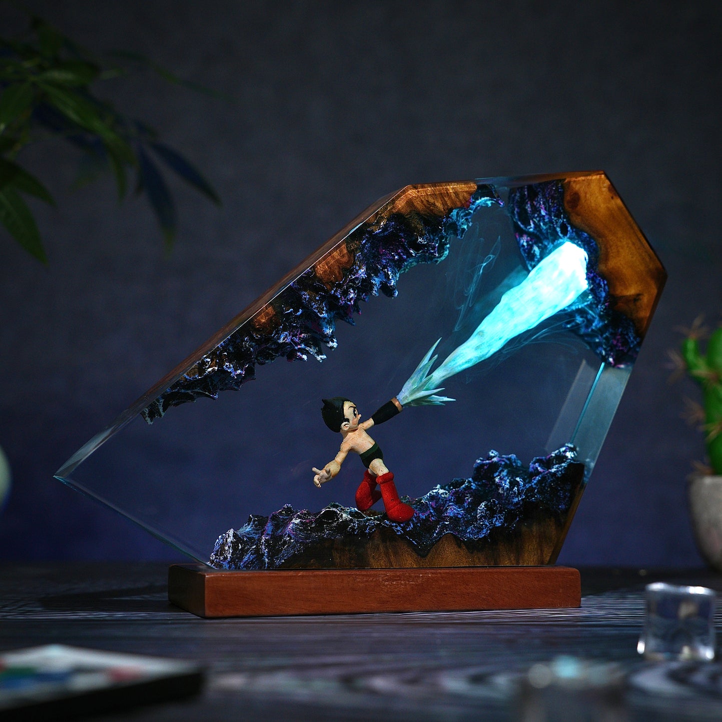The Atomic Boy: Future Guardian Resin Lamp