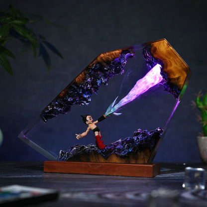The Atomic Boy: Future Guardian Resin Lamp