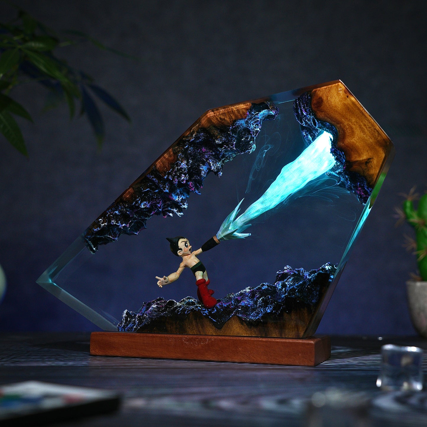 The Atomic Boy: Future Guardian Resin Lamp