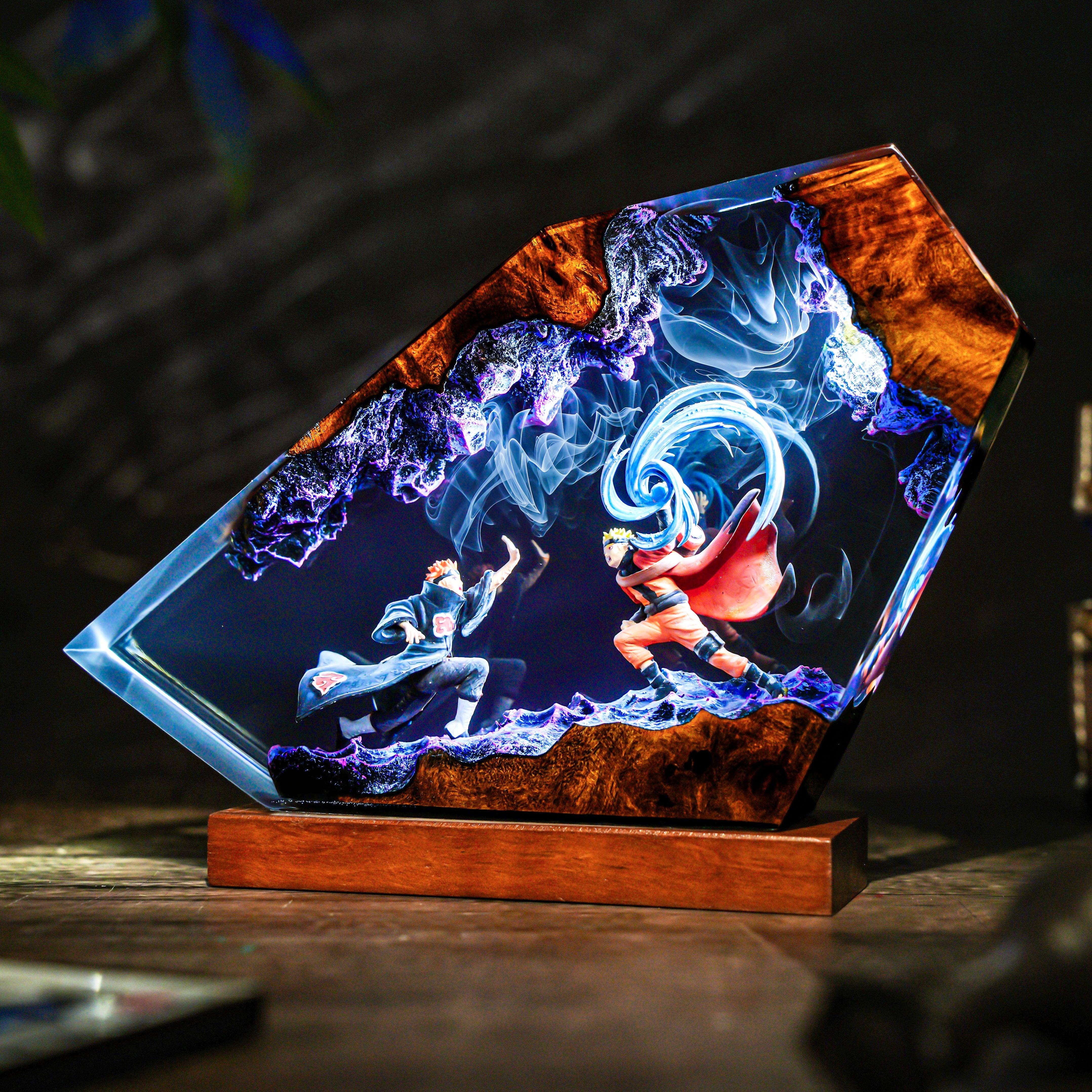 Naruto vs Pain Resin Lamp
