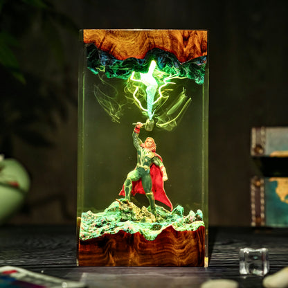 The Asgardian Warrior: Eternal Thunder Resin Lamp