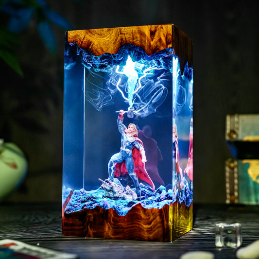 The Asgardian Warrior: Eternal Thunder Resin Lamp