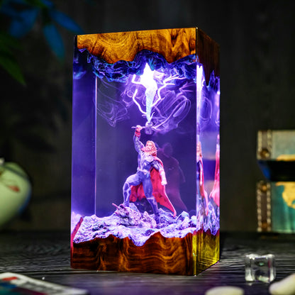 The Asgardian Warrior: Eternal Thunder Resin Lamp