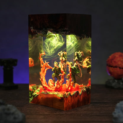 Hanafuda Earrings: The Pink Kimono Spirit Resin Lamp