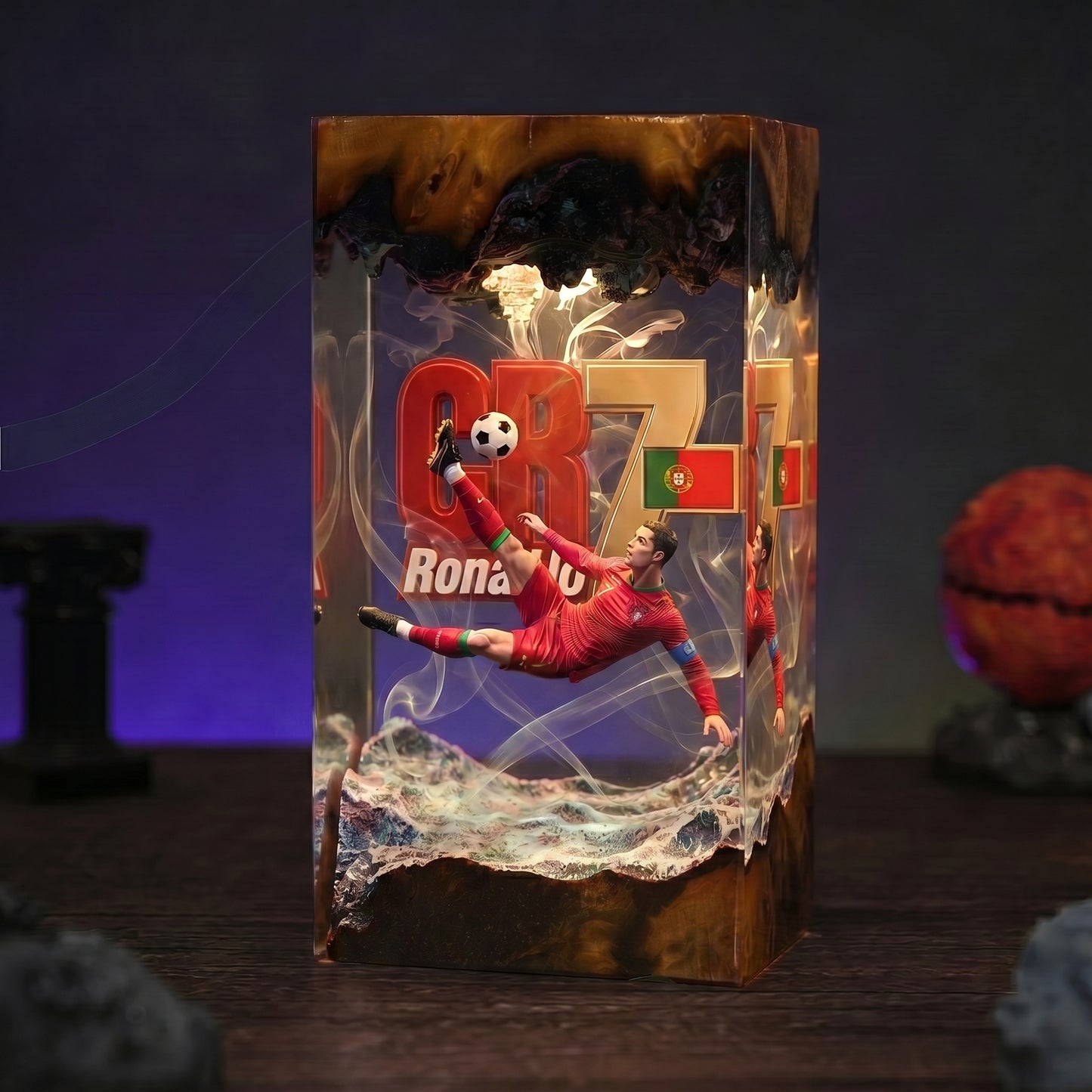 The Best Football Player Resin Lamp