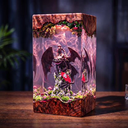 The Dragon Rider: Mystic Island Resin Lamp