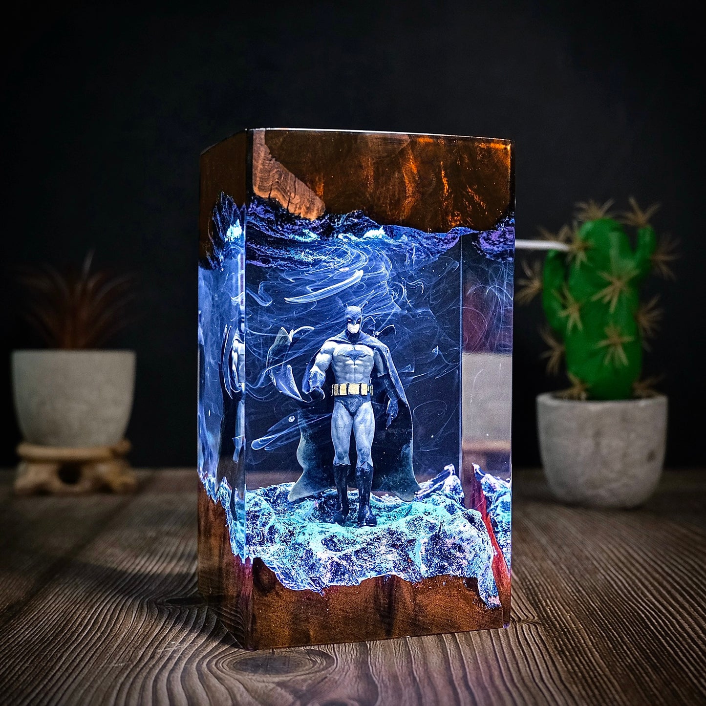 City of Shadows: The Winged Guardian Resin Lamp