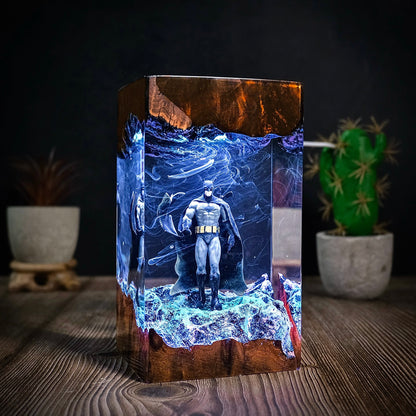 City of Shadows: The Winged Guardian Resin Lamp