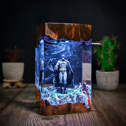 City of Shadows: The Winged Guardian Resin Lamp