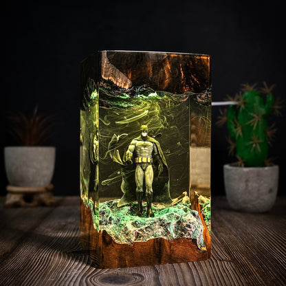 City of Shadows: The Winged Guardian Resin Lamp