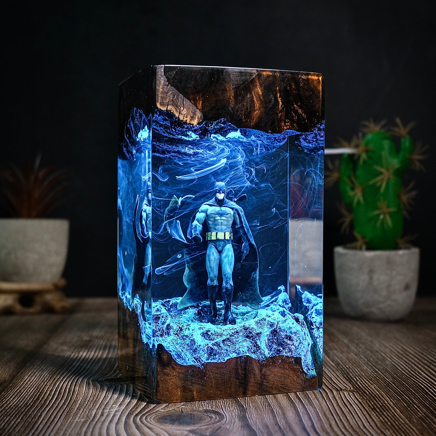 City of Shadows: The Winged Guardian Resin Lamp