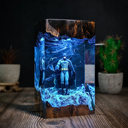 City of Shadows: The Winged Guardian Resin Lamp