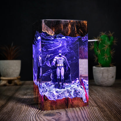 City of Shadows: The Winged Guardian Resin Lamp