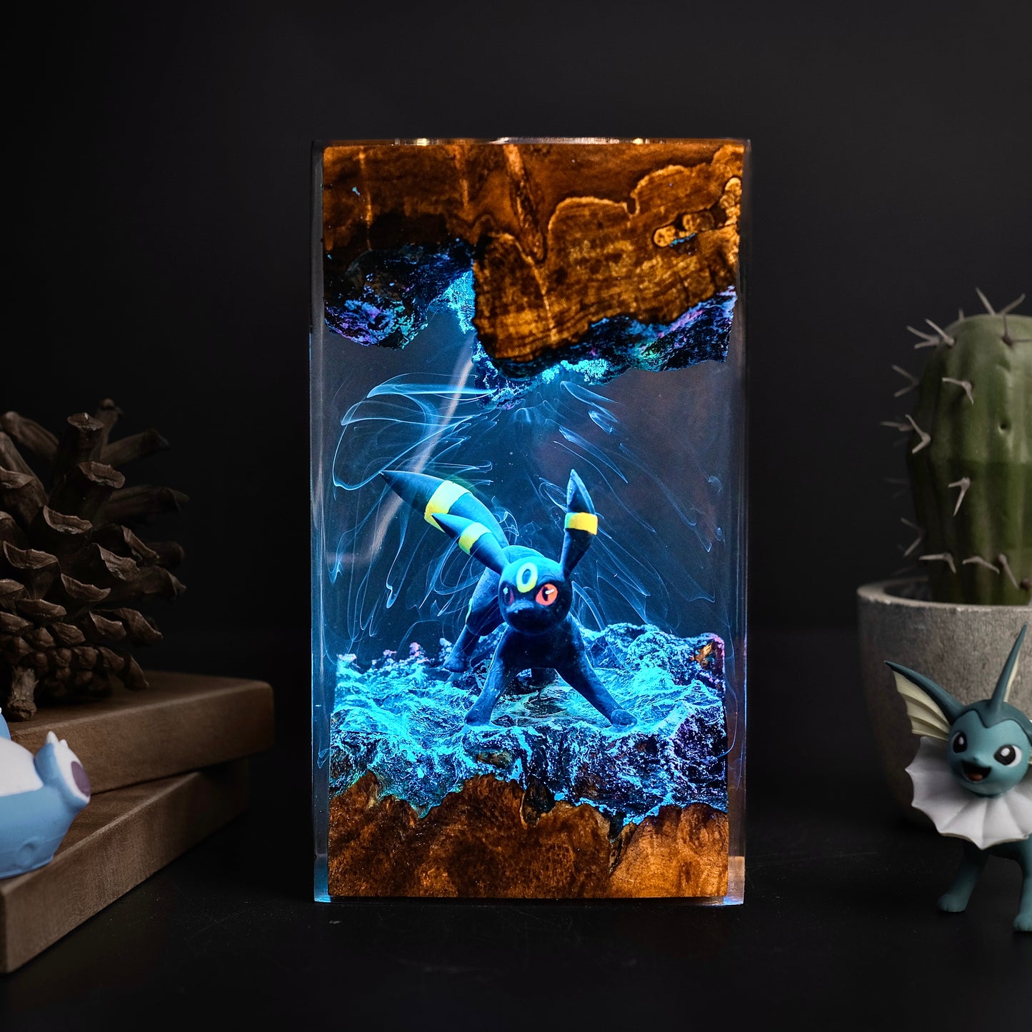 Mystic Shadow: The Glowing Ring Resin Lamp