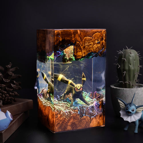 Mystic Shadow: The Glowing Ring Resin Lamp