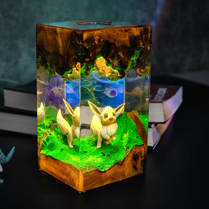 The Infinite Fox: Evolution Path Resin Lamp