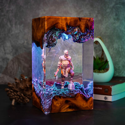 Kratos, God of war Game Resin lamp