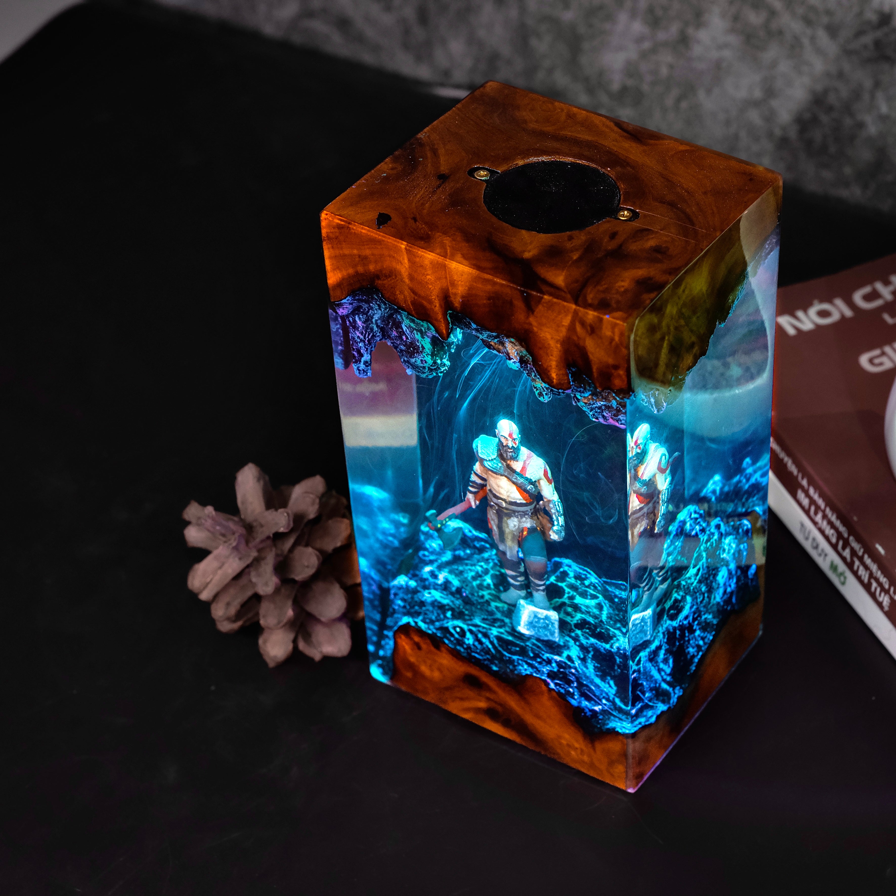 Kratos, God of war Game Resin lamp