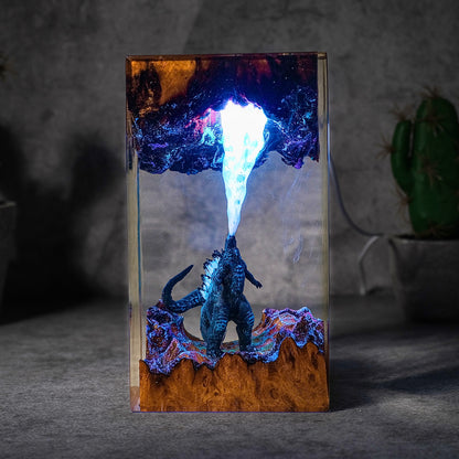 The Earth Guardian: Primal Nature Resin Lamp