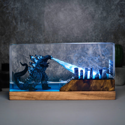 The Primal Sovereign: Urban Destroyer Resin Lamp