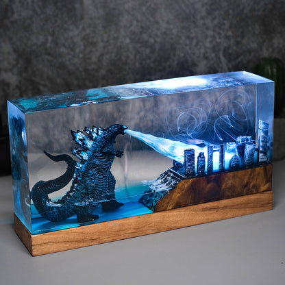 The Primal Sovereign: Urban Destroyer Resin Lamp