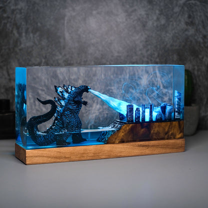 The Primal Sovereign: Urban Destroyer Resin Lamp