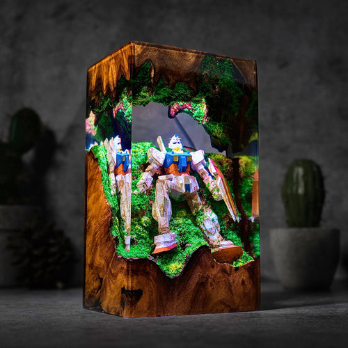 The Steel Defender: Advanced Mecha Resin Lamp