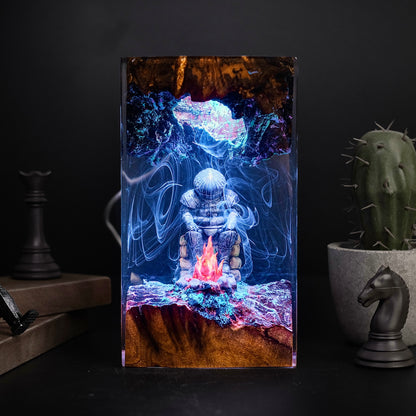 The Round Protector: Dark Kingdom Legend Resin Lamp