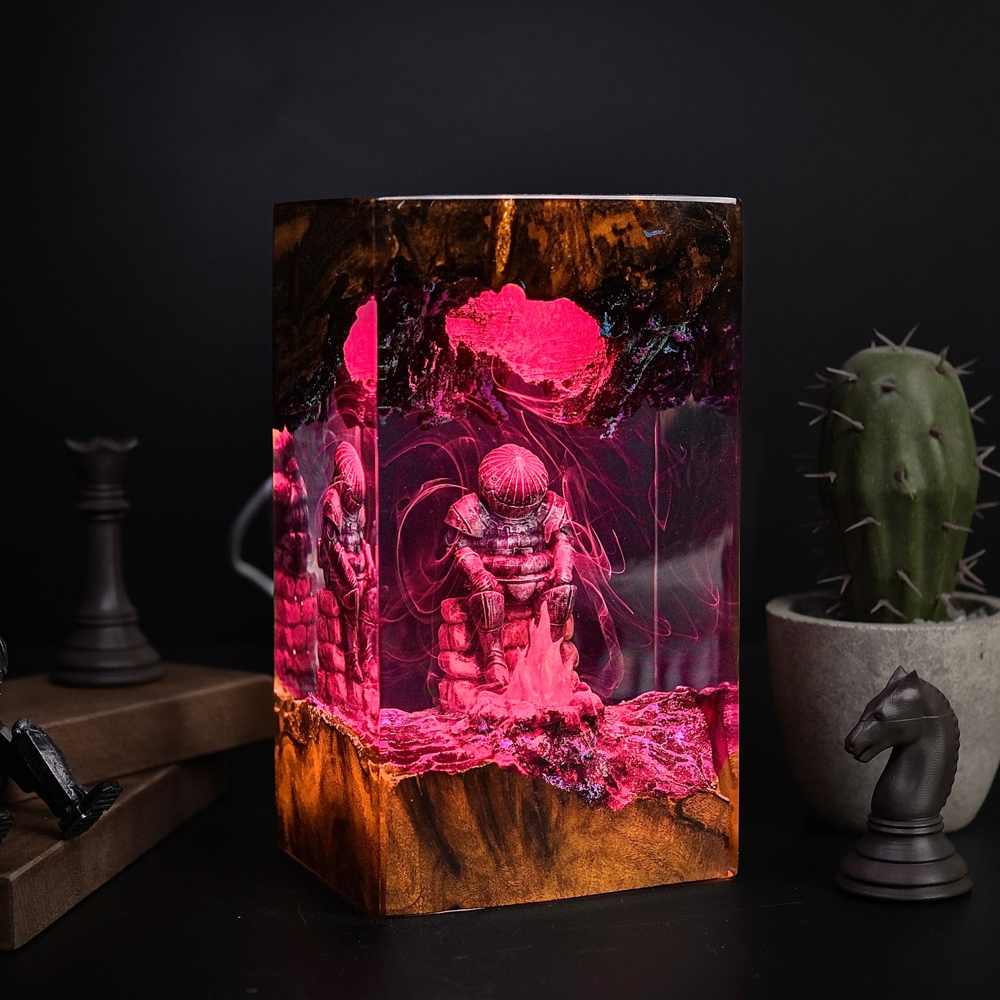 The Round Protector: Dark Kingdom Legend Resin Lamp